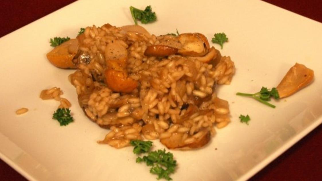 Das perfekte Dinner Rezepte Risotto Carnaroli mit Schalotten und Pilzen