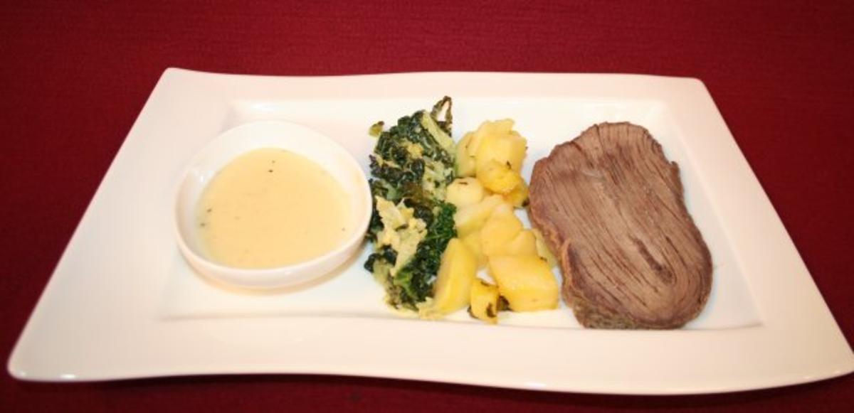 Das perfekte Dinner Rezepte - Tafelspitz mit Wirsing-Senf-Gemüse, dazu ...