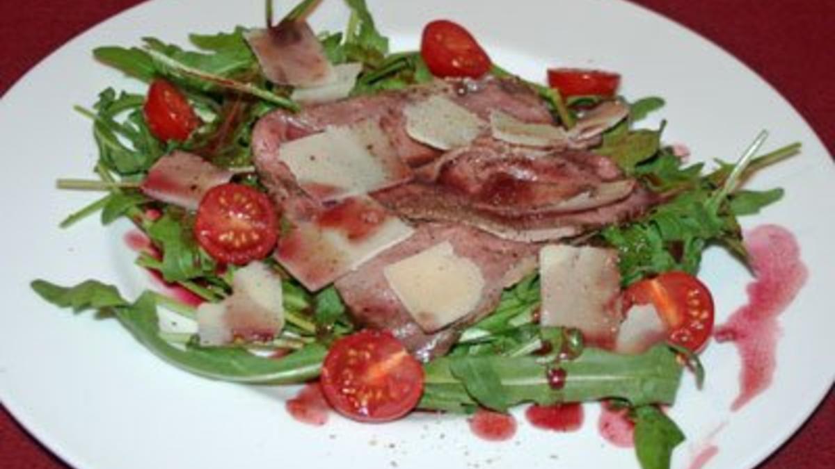 Das perfekte Dinner Rezepte - Rucola mit Roastbeef, warmer ...