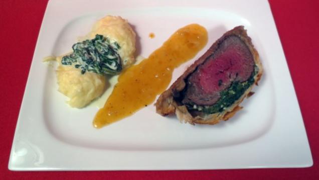 Das perfekte Dinner Rezepte - Rinderfilet in Blätterteig mit Aprikosen ...