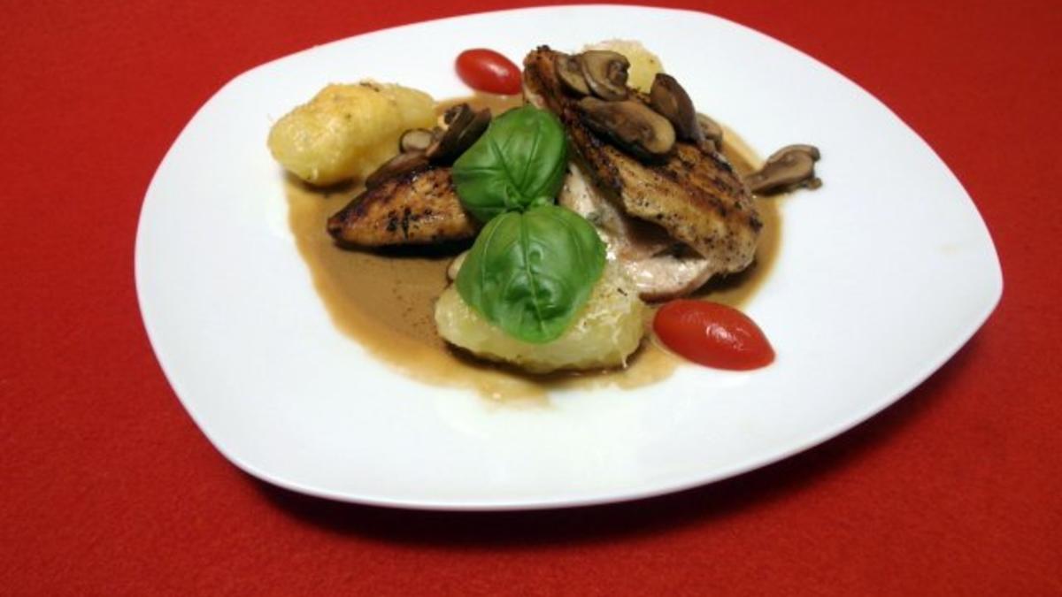 Das perfekte Dinner Rezepte - Hähnchenbrust-Saltimbocca mit Champignon ...