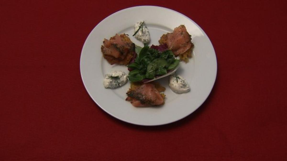 Das perfekte Dinner Rezepte - Kartoffel-Möhrenrösti mit frischem Graved ...