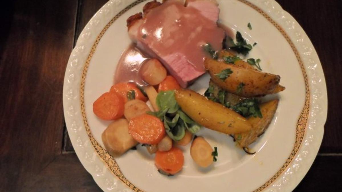 Das perfekte Dinner Rezepte - Krosser Schinken mit Kartoffeln am ...