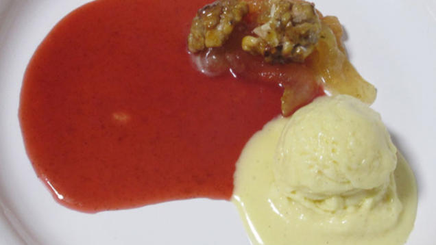 Das perfekte Dinner Rezepte - Karamellisierte Äpfel mit Calvados-Eis ...