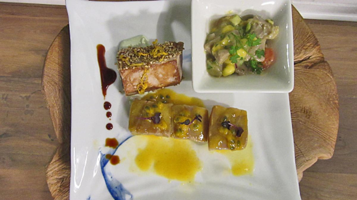 Das perfekte Dinner Rezepte - Dreierlei vom Tunfisch