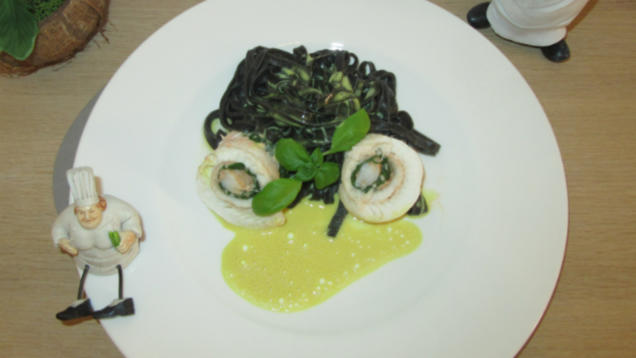 Das perfekte Dinner Rezepte - Roulade von der Seezunge und Wildgarnele