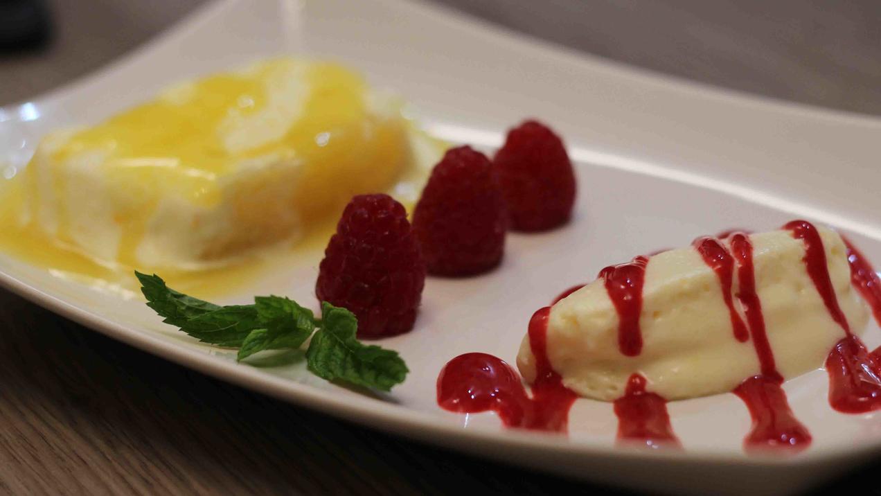 Das perfekte Dinner Rezepte - Orangenparfait und weiße Schokomousse mit ...