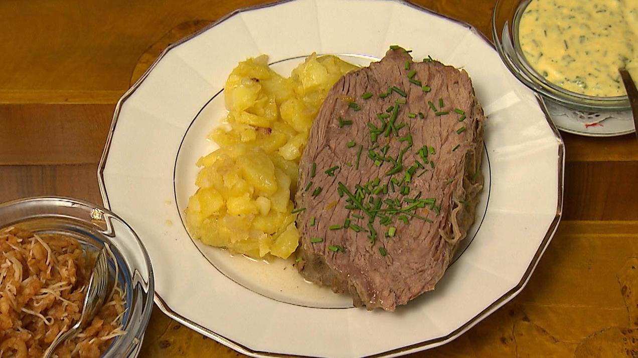Das perfekte Dinner Rezepte - Tafelspitz mit gerösteten Erdäpfeln