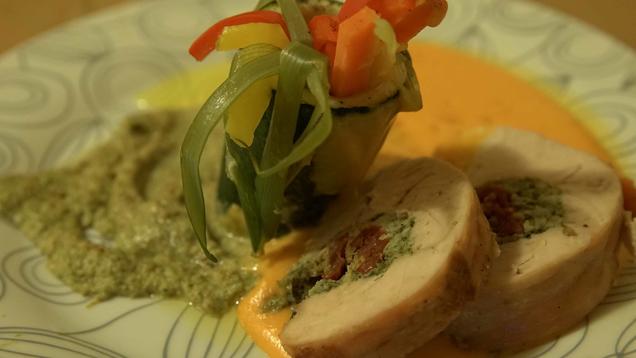 Das perfekte Dinner Rezepte - Putenbrust mit Kräuterfüllung