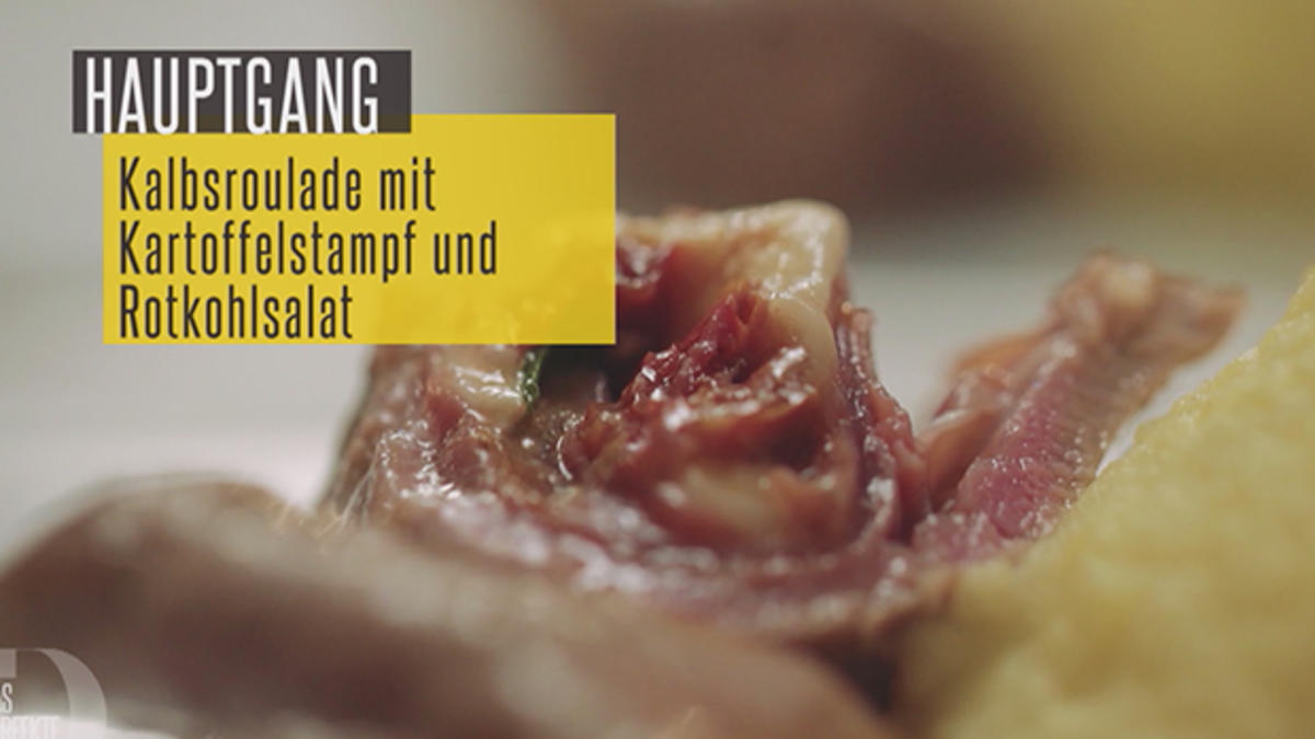 Das perfekte Dinner Rezepte - Kalbsroulade / Kartoffelstampf ...