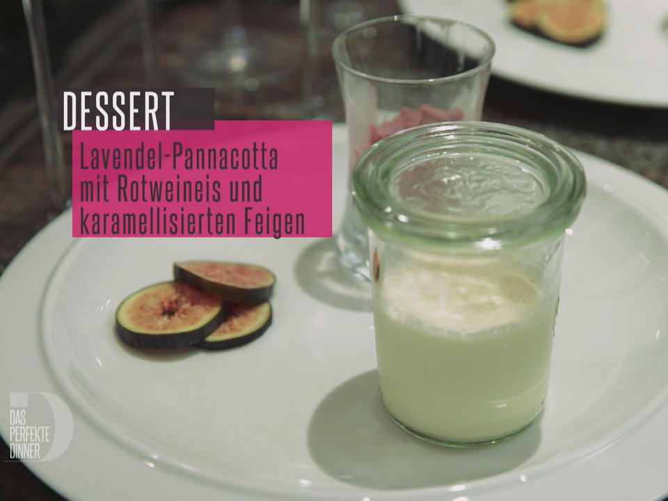 Lavendel-Pannacotta mit karamellisierten Feigen