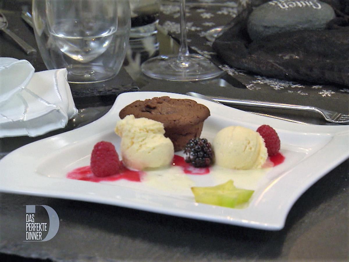 Das perfekte Dinner Rezepte - SCHOKOKUCHEN mit flüssigem Kern ...