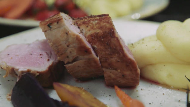 Das perfekte Dinner Rezepte - Schweinefilet in Kräutermantel an (Wasabi ...