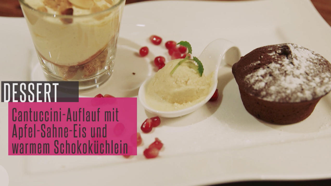 Das perfekte Dinner Rezepte - Kalter Cantuccini-Amaretto-Auflauf und ...
