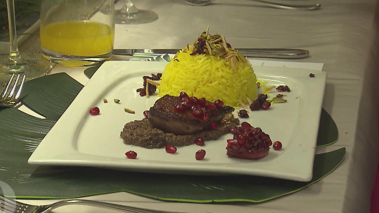 Das perfekte Dinner Rezepte - Safranreis garniert mit karamellisierten ...