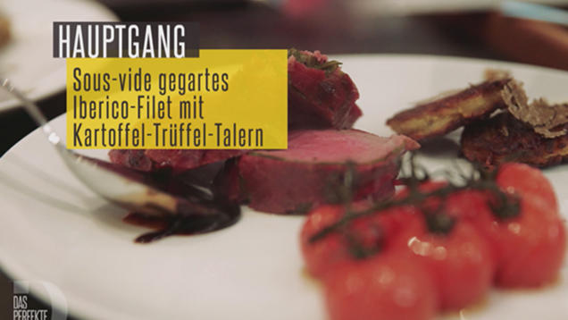 Das perfekte Dinner Rezepte - Iberico-Filet mit Rucola-Parmaschinken-Mantel