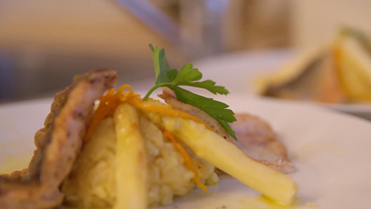 Das perfekte Dinner Rezepte - Zweierlei vom Fisch mit Safran Risotto ...