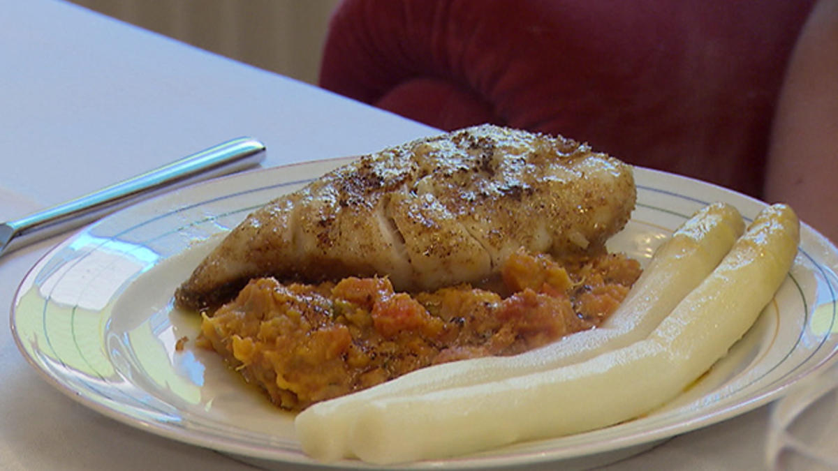 Das perfekte Dinner Rezepte - Kabeljaufilet an Süßkartoffelstampf mit ...