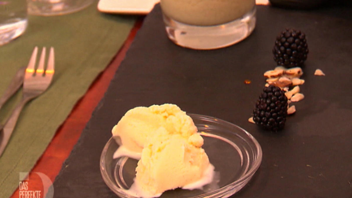 Das perfekte Dinner Rezepte - Vanilleeis mit Whiskypudding