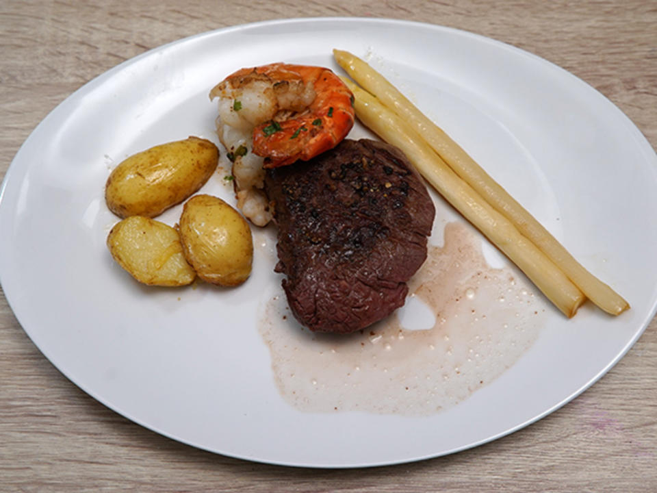 3-mal gebraten: Surf & Turf, Kartoffeln, Spargel