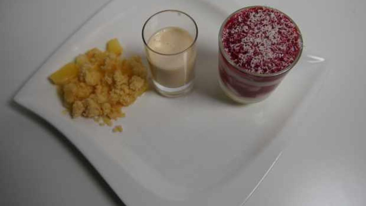 Das perfekte Dinner Rezepte - Himbeertraum mit Apfelcrumble und ...