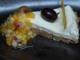 Cheesecake mit Kumquat-Ragout und Korallenhippe