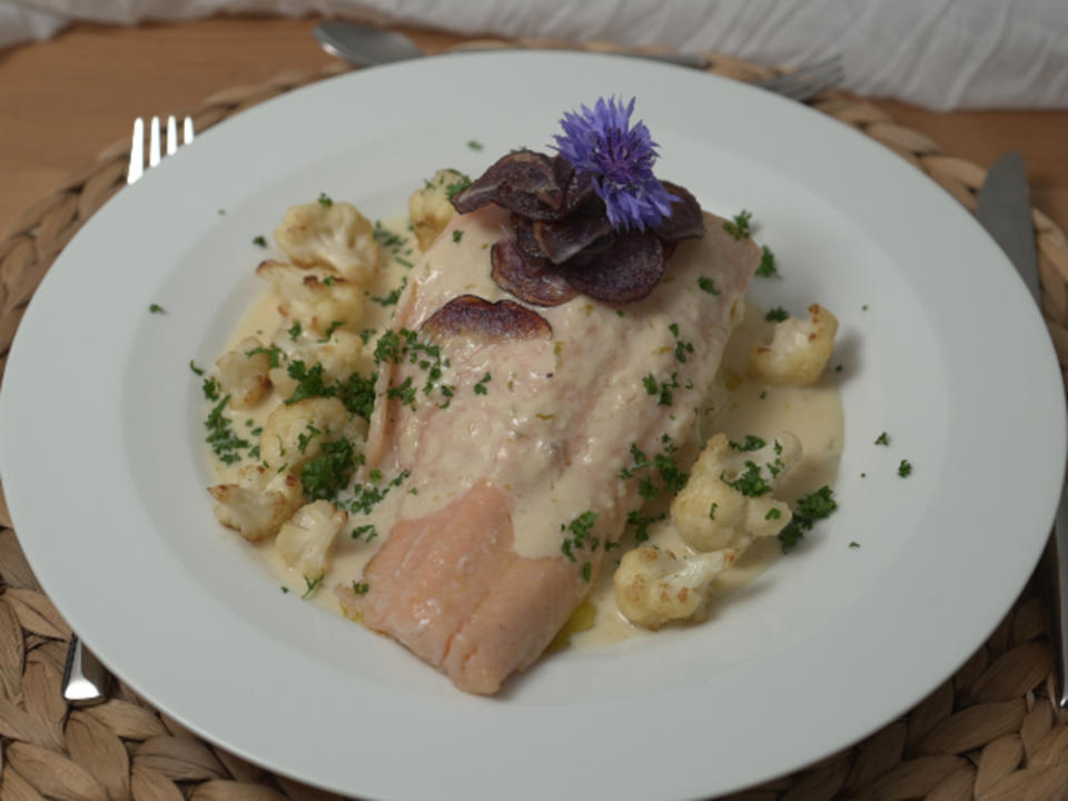 Das perfekte Dinner Rezepte - Confierte Lachsforelle und Zweierlei vom ...