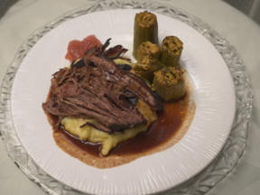 Böfflamott mit Gedöns Falsches Filet | Porree | Kartoffel