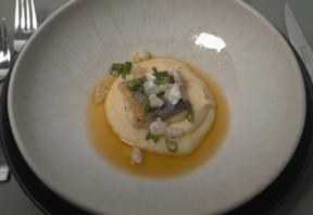 Loup de Mer mit Selleriepüree und Nussbutter