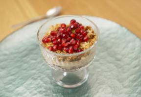 Milchpudding mit Engelshaar-Teigfäden