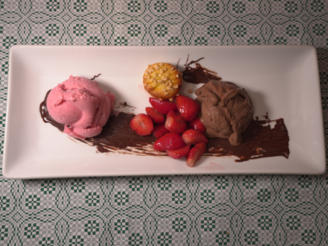 Erdbeer- und Schokoladeneis