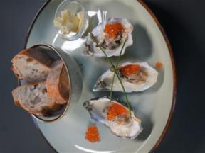 Champagner-Austern an Mie de pain