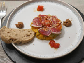 Thunfisch, Wassermelone, Avocado und Mango