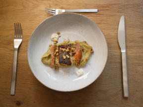 Gebeizter Saibling und gebratenes Saiblingfilet