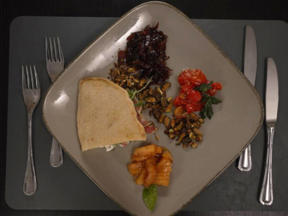 Pizzataschen mit Burrata, Limoncello-Schinken, Cantaloup-Melone