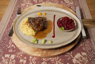 Ochsenbäckchen mit Kartoffelstampf