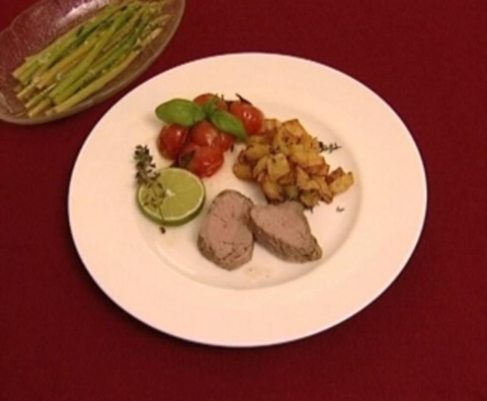 Vox Rezepte - Kalbsfilet mit Thaispargel und Kräuter-Tomaten (Anja ...