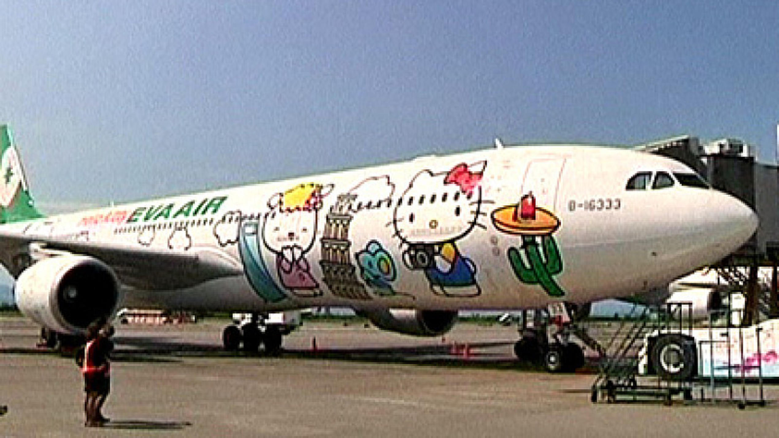 Ein Hello Kitty Flugzeug