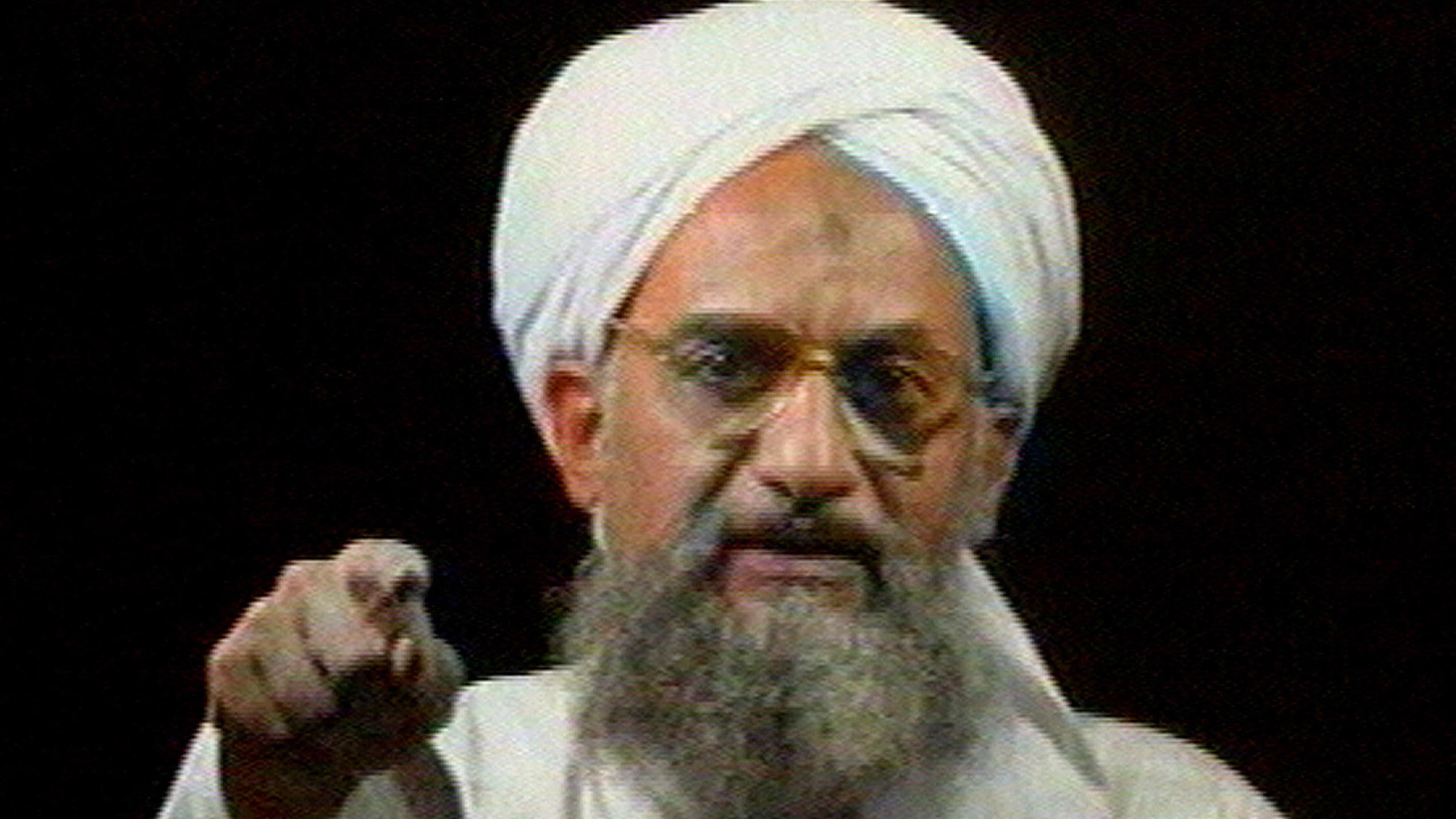 FILE - In this file image from television transmitted by the Arab news channel Al-Jazeera on Monday Jan. 30, 2006, Al-Qaida's then deputy leader Ayman al-Zawahri gestures while addressing the camera. Al-Qaida's central leadership broke with one of it