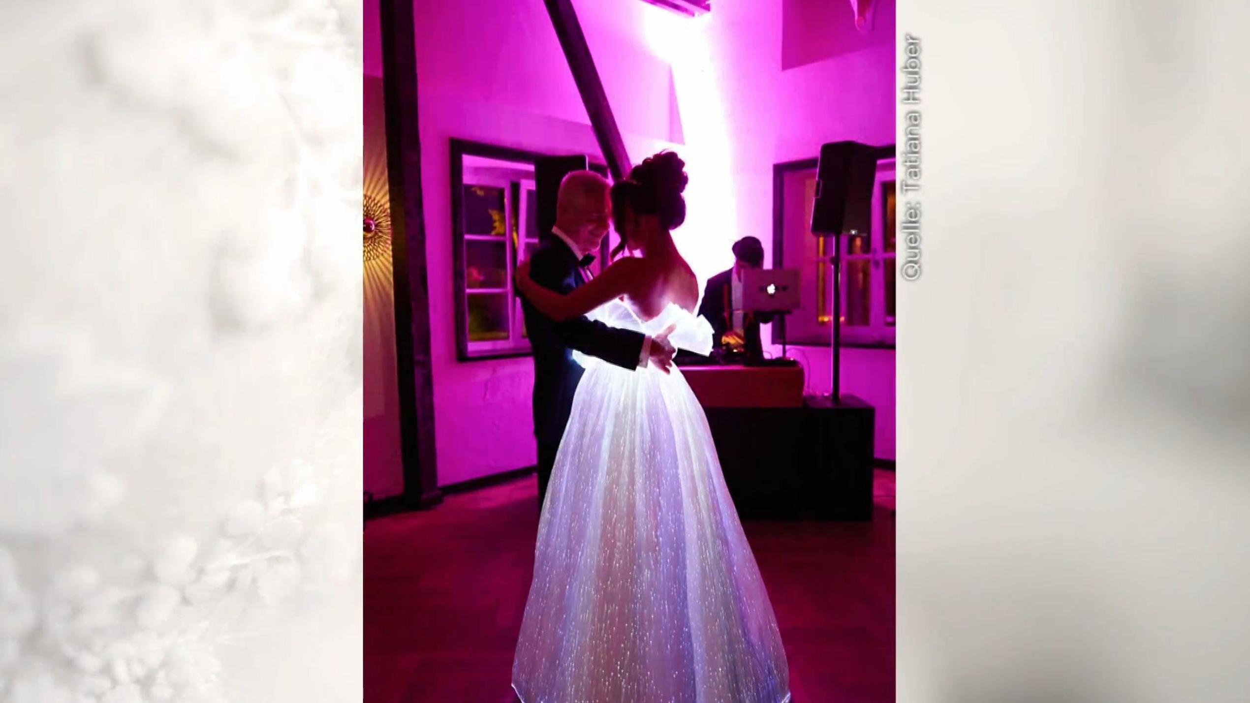 Fan Xia in ihrem leuchtenden Hochzeitskleid
