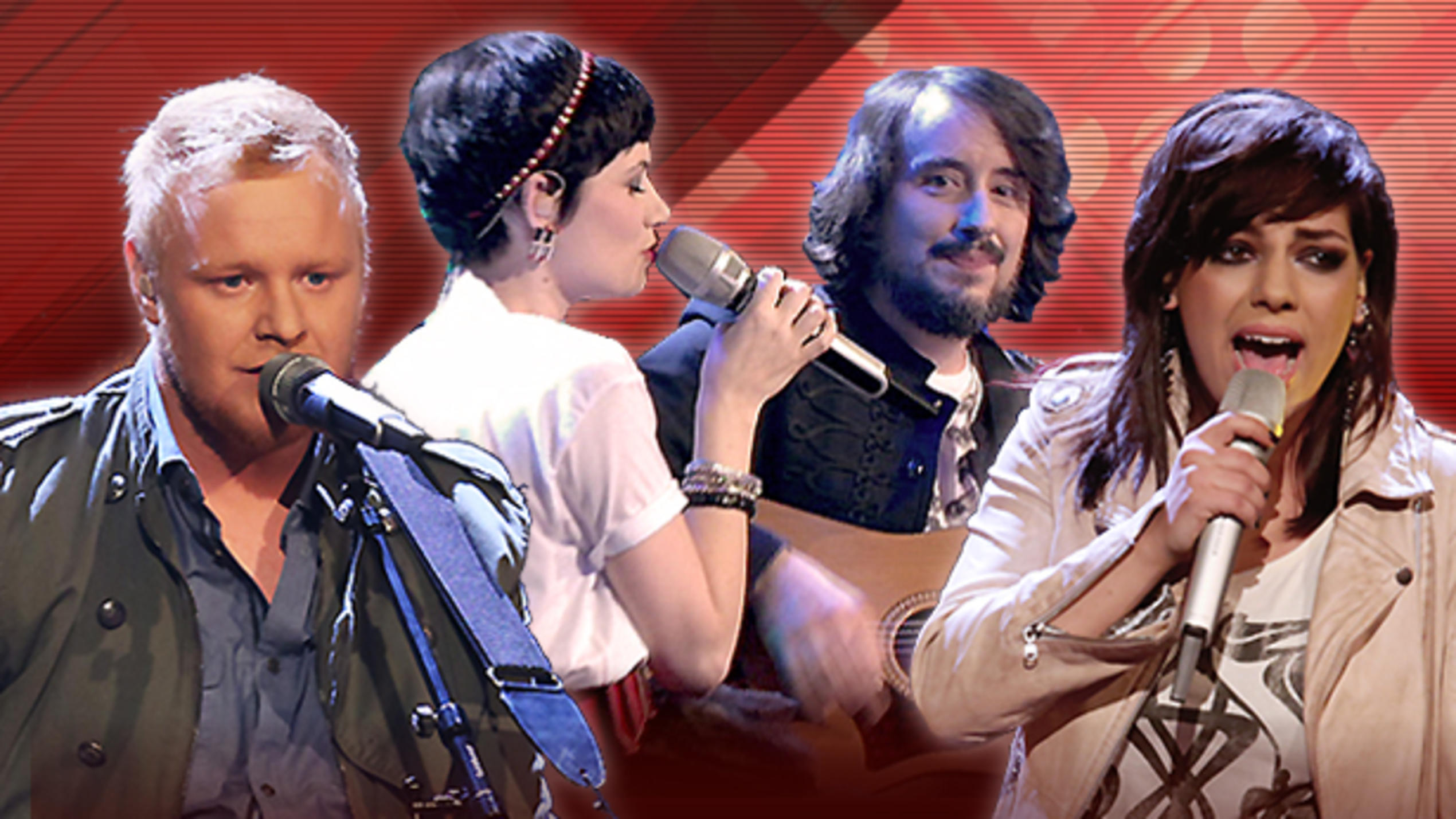 X Factor 2012: Die Finalisten Mrs. Greenbird, Melissa Heiduk und Björn Paulsen