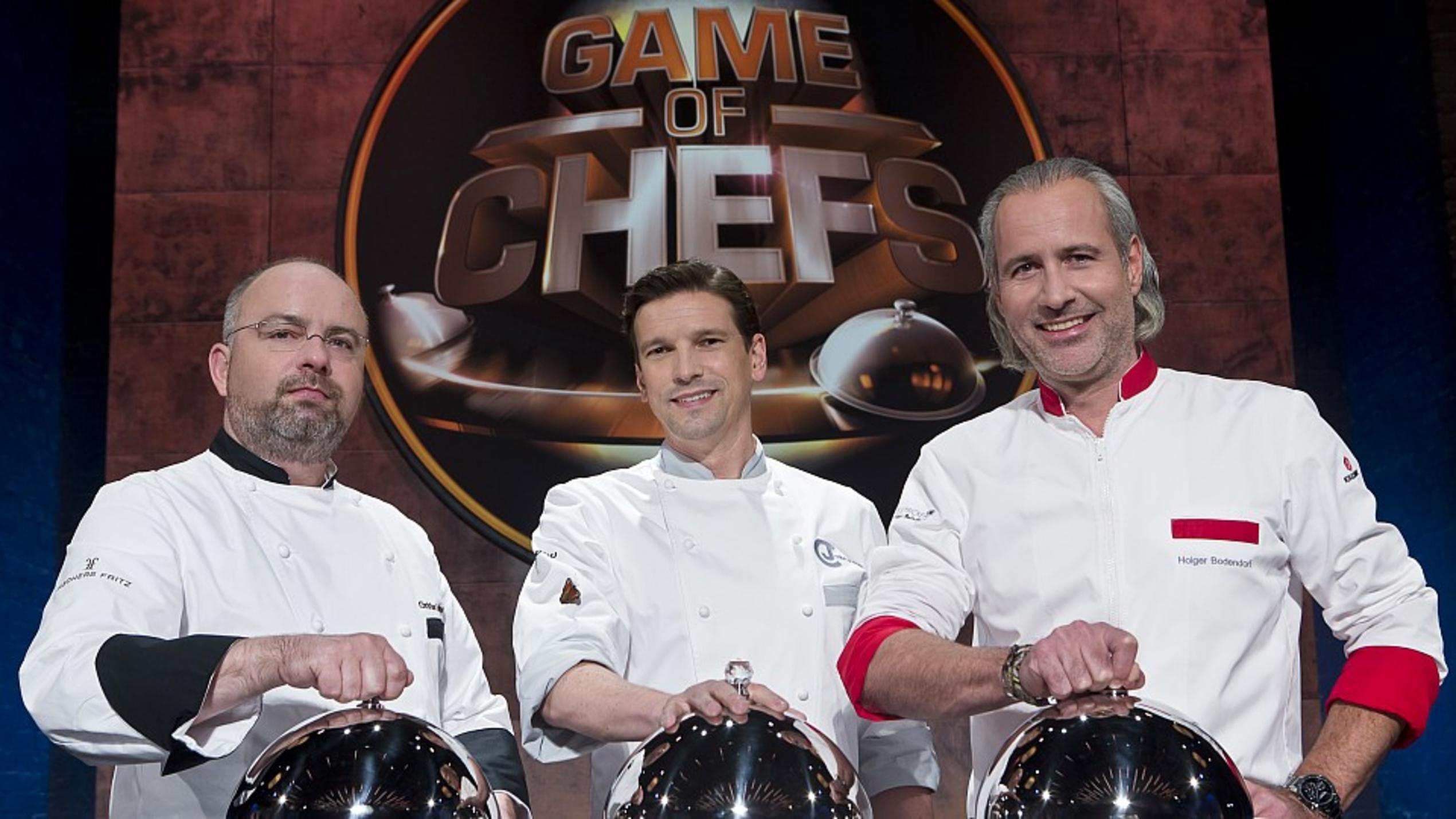 Die drei Sterneköche bei "Game of Chefs": Christian Lohse, Christian Jürgens und Holger Bodendorf.