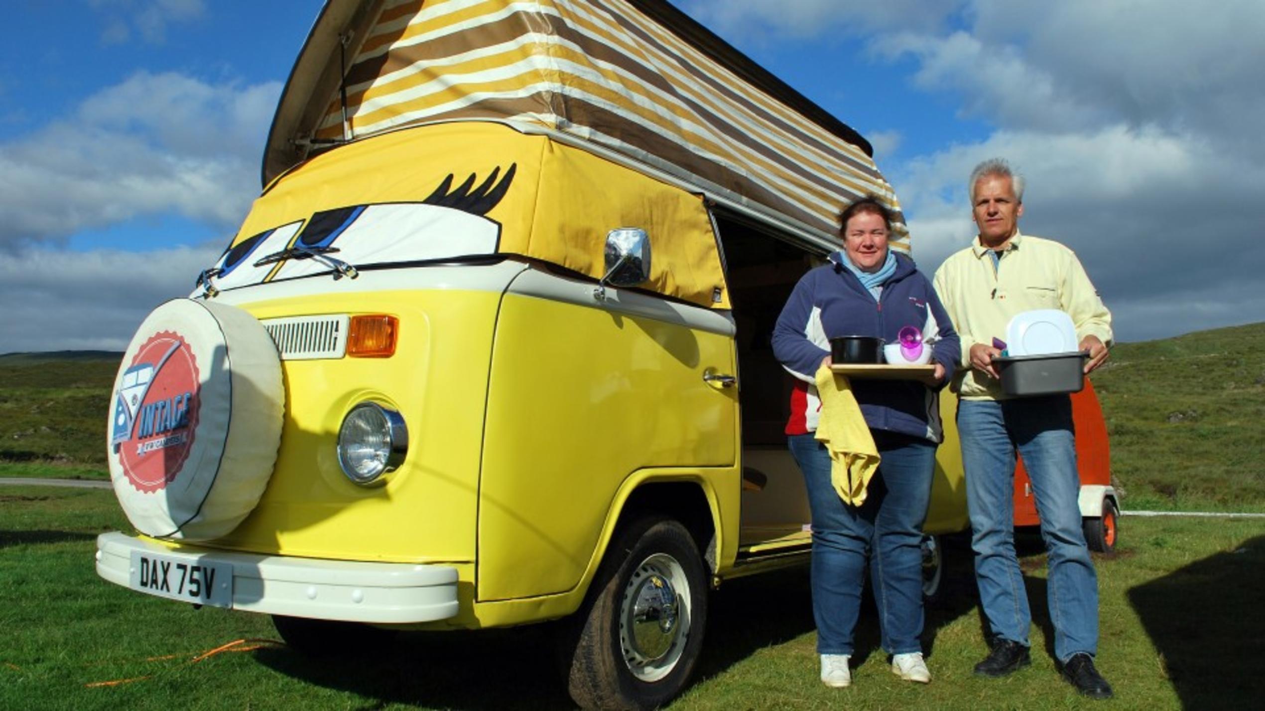 Einmal Camping, immer Camping: Steffani und Bernd freuen sich auf ihre Schottlandreise