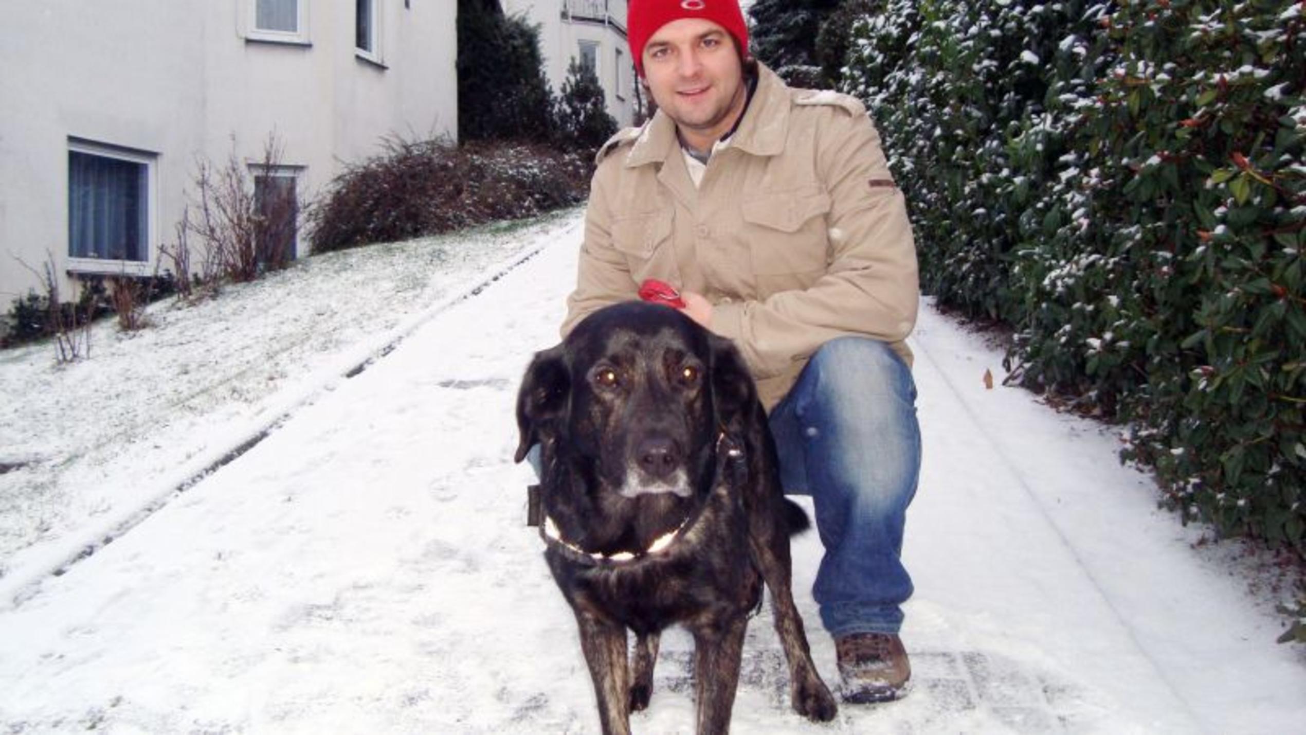 Hundeprofi Martin Rütter, Schäferhund-Labrador-Mischling Mattes. Foto: VOX/Mina TV GmbH
