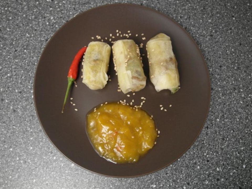 Loempias an Mango Chutney
