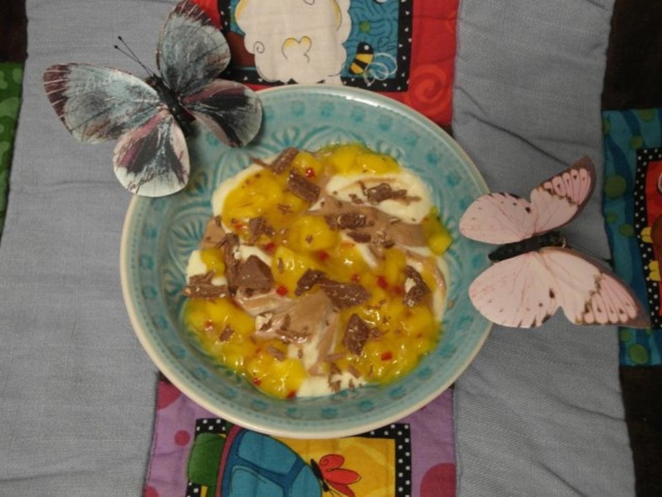 Schokotraum mit Mango-Chilisoße