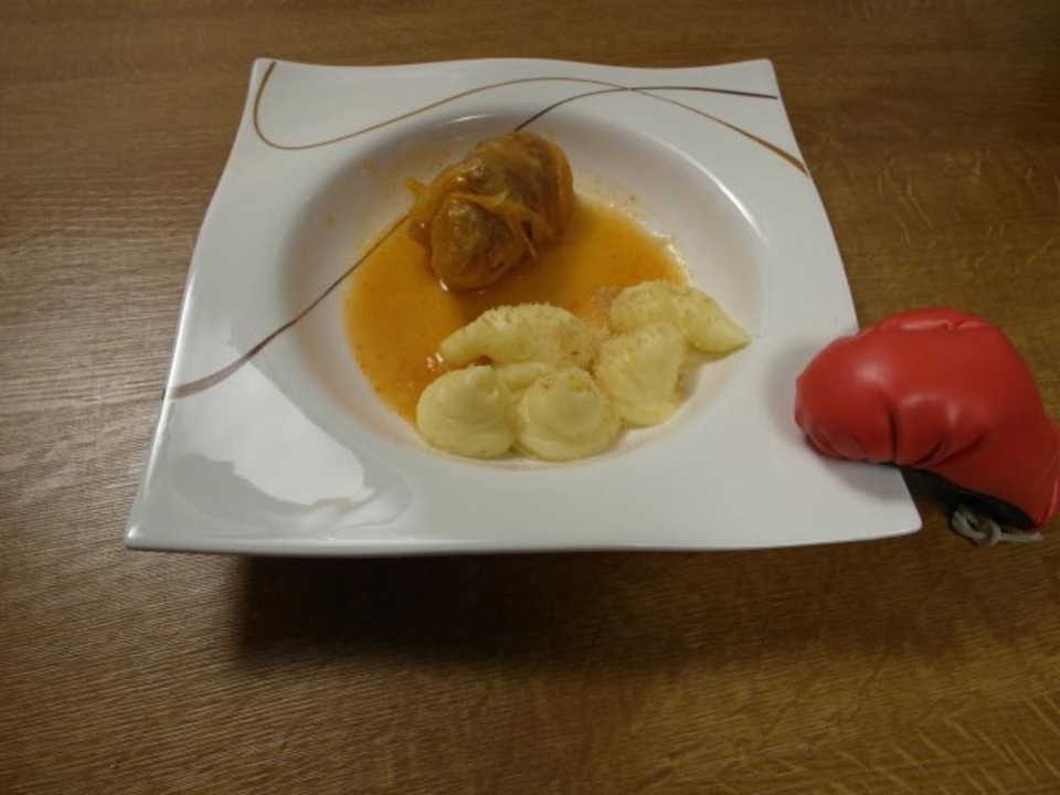 Sarma mit Kartoffelpüree