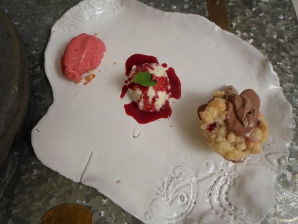 Dreierlei von der Himbeere - Gekocht, gefroren, gebacken