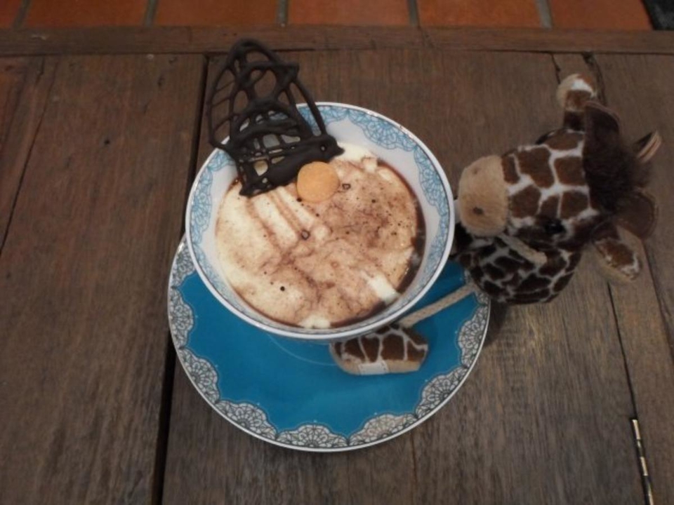 "Gaffende Giraffe" - Mascarpone-Crème mit Brownies