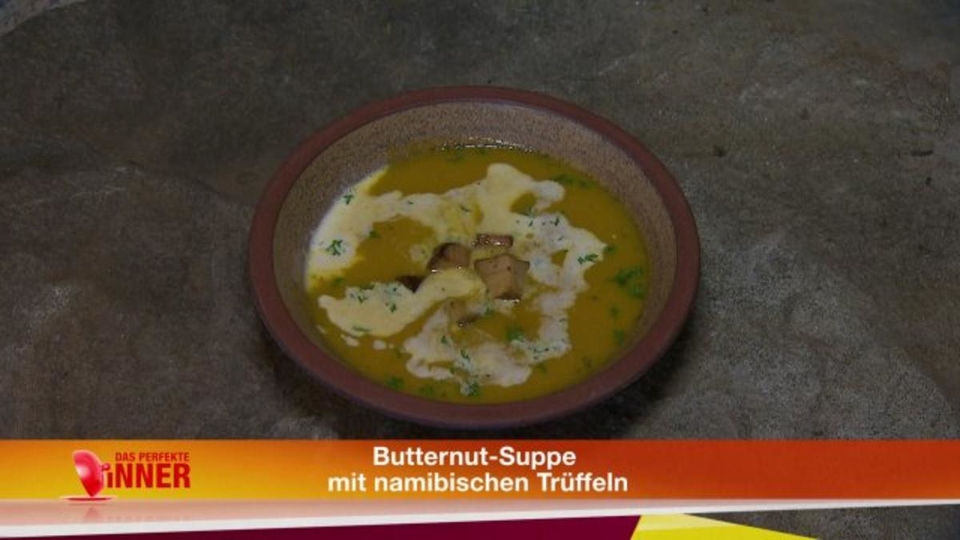 Butternut Suppe mit namibischen Trüffeln